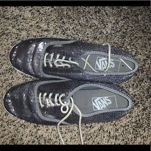 Silver sparkly sneakers